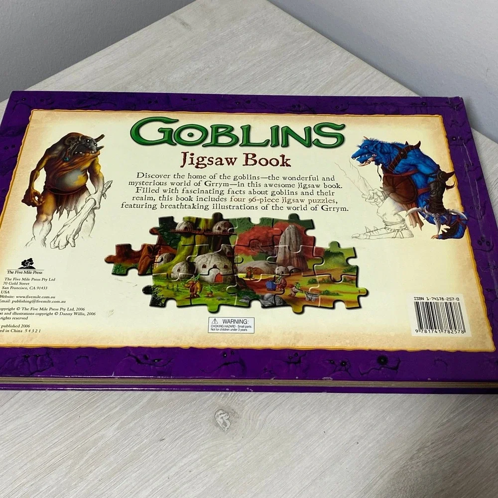 Goblins Jigsaw Book Danny Willis 2006 Five Mile Press Hardcover Puzzles Grrym